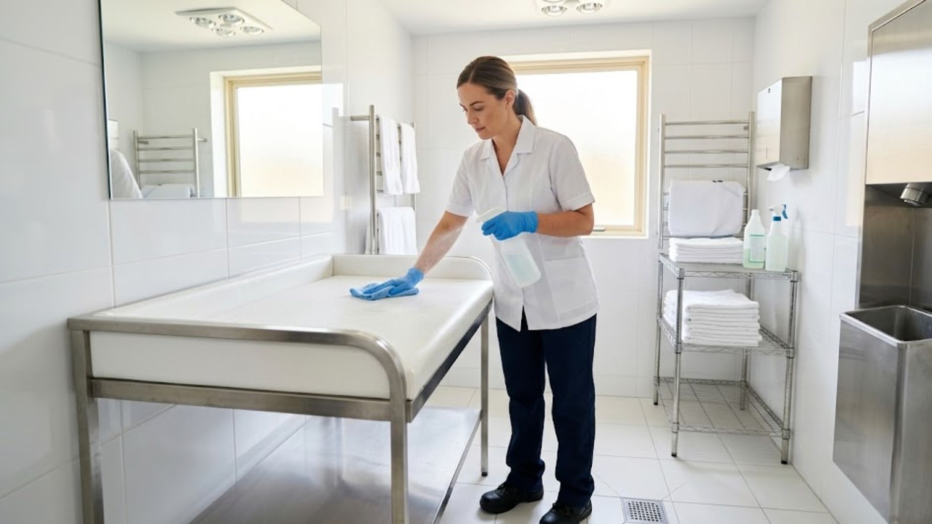Childcare nappy change room and bathroom cleaned and disinfected to NHMRC standards — Melbourne